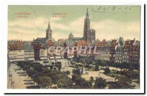 Strasbourg Place Kleber Old Postcard