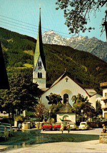 Austria Zillertal Mayrhofen Unterer Dorfplatz Gegen Triestner