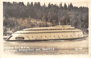 Ferry Kalakala Ferries & Paddle Wheels Ship Writing on back 