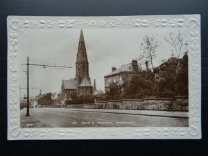 Lancashire Bury RADCLIFFE St. John's Church c1940s RP Postcard by A.J. Evans