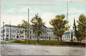 Court House Square Brockville Ontario c1909 Thornton ON Cancel Postcard H6