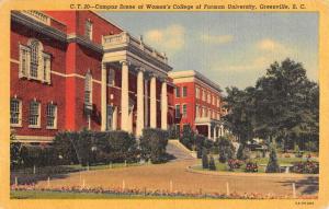 Greenville South Carolina Furman University Womens College Postcard K86516 