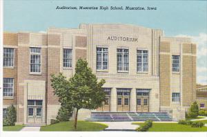 Auditorium Muscatine High School Muscatine Iowa Curteich