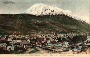 Skagway AK Mount Dewey in Distance Vintage Postcard W34