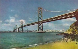 San Francisco Bay Bridge Linking San Francisco And Metropolitan Oakland Calif...