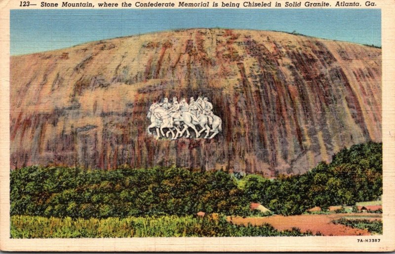 Georgia Atlanta Stone Mountain Where Confederate Memorial Is Being Chiseled I...