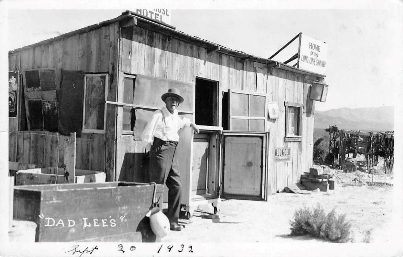 RPPC DAD LEE'S Oreana, Nevada Roadside 1932 Vintage Photo Postcard