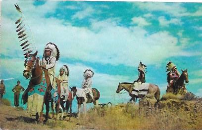 US Unused. Native Americans. Indians.  Horses.