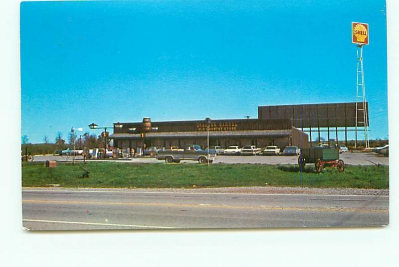 Postcard Kentucky Franklin Cracker Barrel Old Country Store Shell Sign  # 3111A