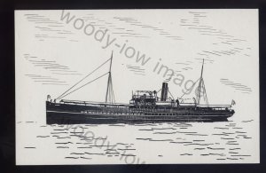pen017 - Original Pen & Ink Postcard - India General Ship - Curlew , built 1899