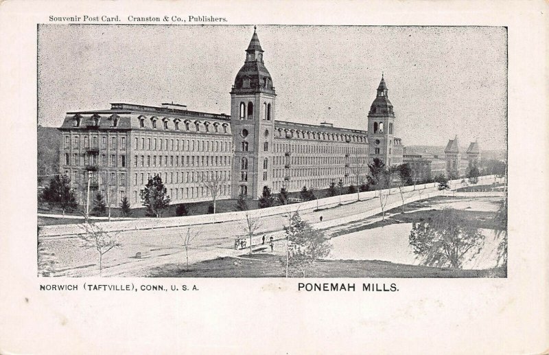 Ponemah Mills, Norwich (Taftville), Connecticut, Very Early Postcard, Unused