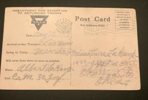 1919 WWI Well Done Men America Greets You YMCA Statue Liberty Postcard WW1