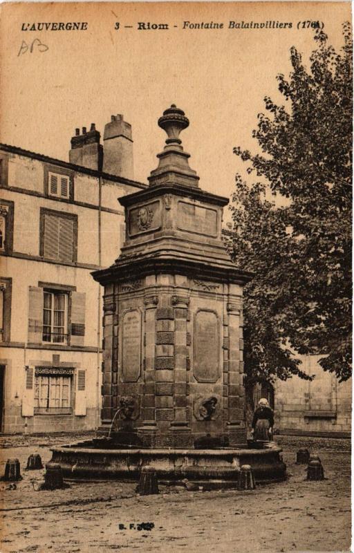 CPA L'Auvergne RIOM Fontaine Balainvilliers (409036)