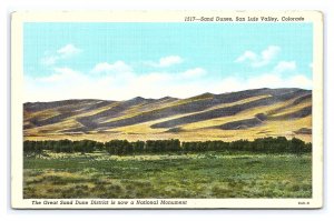 Sand Dunes San Luis Valley Colorado Postcard National Monument