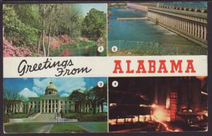 Greetings From Alabama Postcard BIN