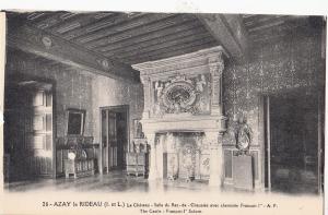 BF11365 le cha5eau salle du rez de chauss azay le rideau france front/back image