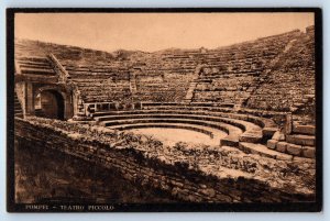 Pompeii Campania Italy Postcard Piccolo Theatre c1910 Unposted Antique
