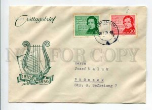 421555 EAST GERMANY GDR 1956 year composer Schumann First Day COVER