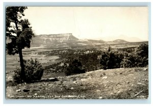 Vintage RPPC Point Lookout Sleeping Ute San Juan Sanborn Basin, CO. Postcard F87