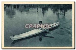 Old Postcard Polar Seal Hunter Alaskan Arctic Circle