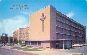 Amarillo Texas 1963 Postcard St. Anthony's Hospital