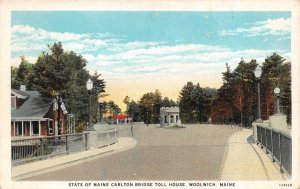 Woolwich, ME Maine CARLTON BRIDGE TOLL HOUSE Sagadahoc County ca1920's Postcard