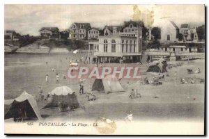 Old Postcard Pontaillac The Beach
