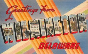 LP41  Large Letters Wilmington Delaware  Postcard 