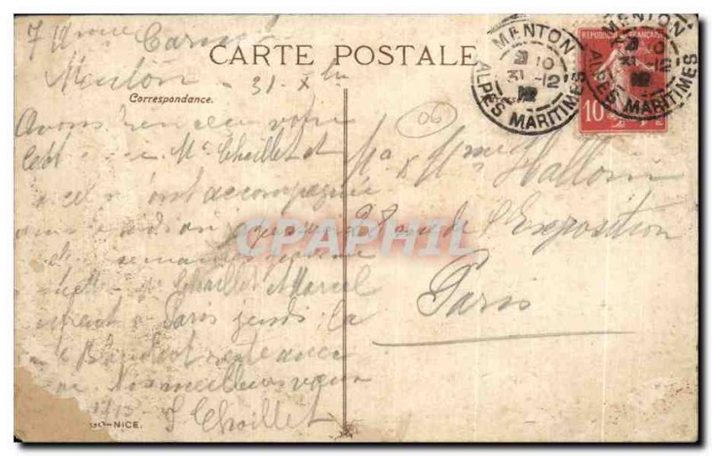 Old Postcard Route Menton Ventimiglia Frontiere Italian Donkey Donkey