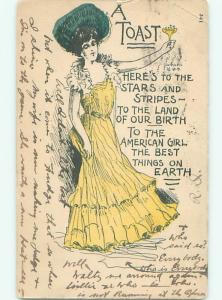 Divided-Back PRETTY WOMAN Risque Interest Postcard AA8513