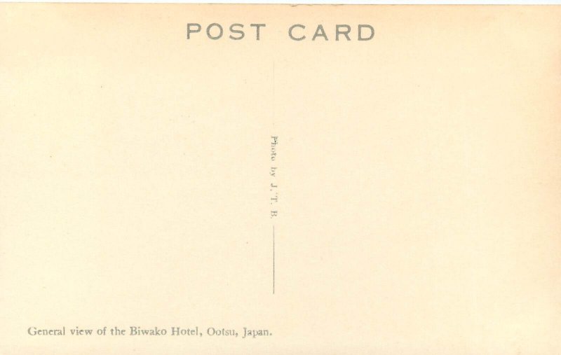 WWII RPPC Postcard U.S. Occupation of Otsu Japan Biwako Hotel General View