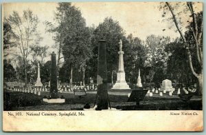 National Cemetery Springfield Missouri MO UNP Unused DB Postcard H1