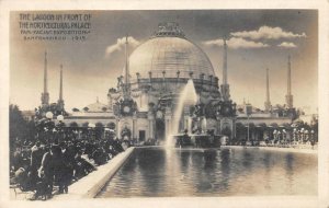 RPPC Horticultural Palace Lagoon, San Francisco, CA 1915 PPIE Vintage Postcard