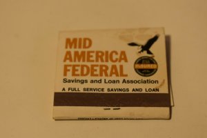 Mid America Federal Cicero Illinois Orange 30 Strike Matchbook