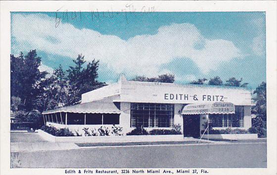 Florida Miami Edith and Fritz Restaurant