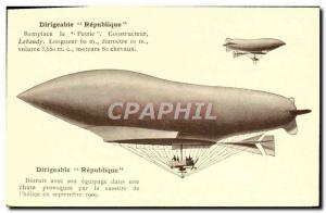 Zeppelin Airship Postcard Old Republic