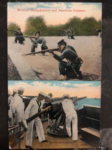 1914 Mint RPPC Postcard US Navy Guns Invasion of Veracruz Mexico Mexican snipers