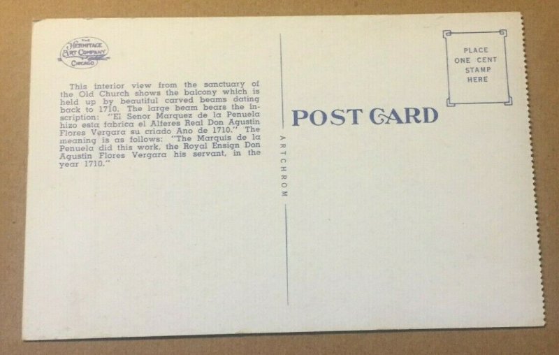 UNUSED .01 LINEN PC INTERIOR VIEW, SAN MIGUEL CHURCH, SANTA FE, NEW MEXICO