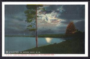 Lake Yellowstone by Moonlight,Yellowstone National Park