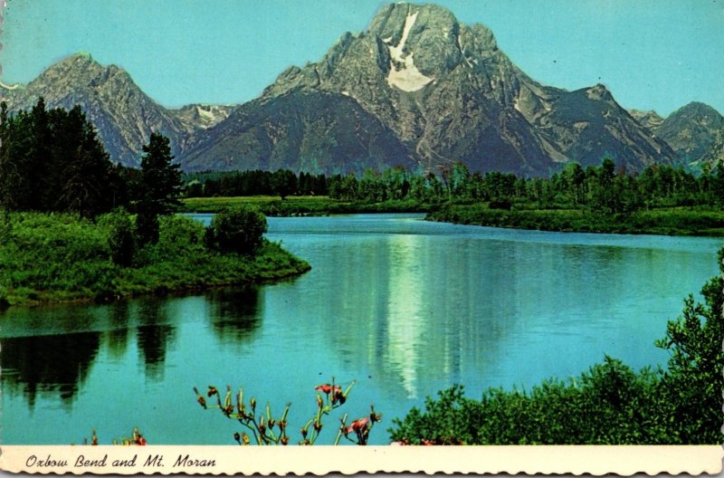 Wyoming Grand Teton National Park Oxbow Bend and Mt Moran