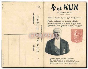Old Postcard 4 and Hun Theodore Botrel Poincare Nicolas II Albert George V Gu...