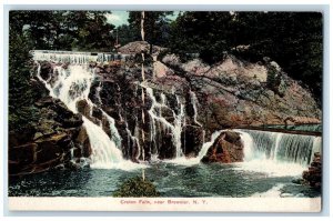 1910 Croton Falls Lake River Rocks Cliff Near Brewster New York Vintage Postcard