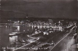 Switzerland Geneve Illumination de la Rade et de la Ville 1951 Photo