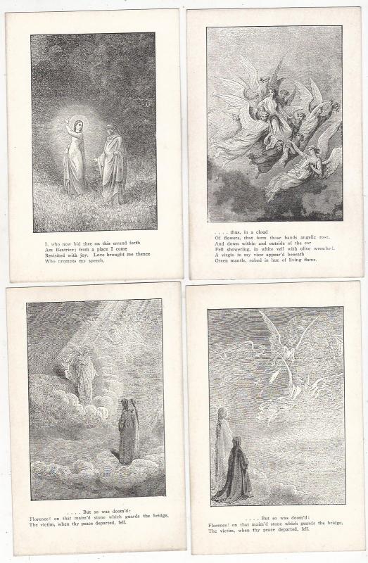 23 - Religious, Mythological Drawings/Scenes with Verse Antique Postcards N4500