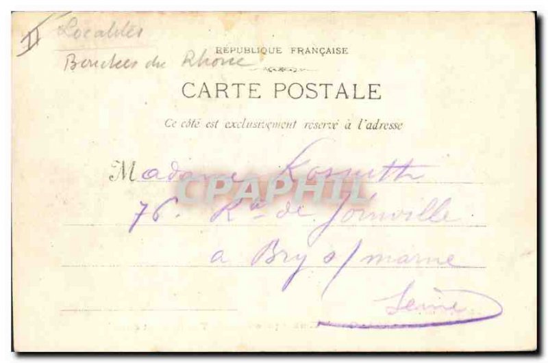Old Postcard Marseille Quai Boarding Transatlantic