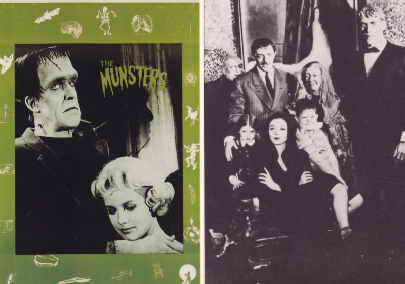 The Addams Family Munsters 2x Film Movie Postcard s