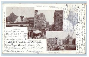 1905 Familiar Street Scenes, Providence Rhode Island RI PMC Posted Postcard