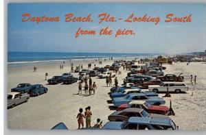 Postcard~Great Daytona Beach Scene..Cars..Florida/FL