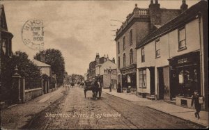 Biggleswade England ENG Sortmead Street Horse and Wagon Vintage Postcard