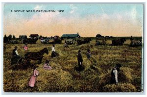 c1910 Scene Near Creighton Horse Carriage Farming Nebraska NE Unposted Postcard